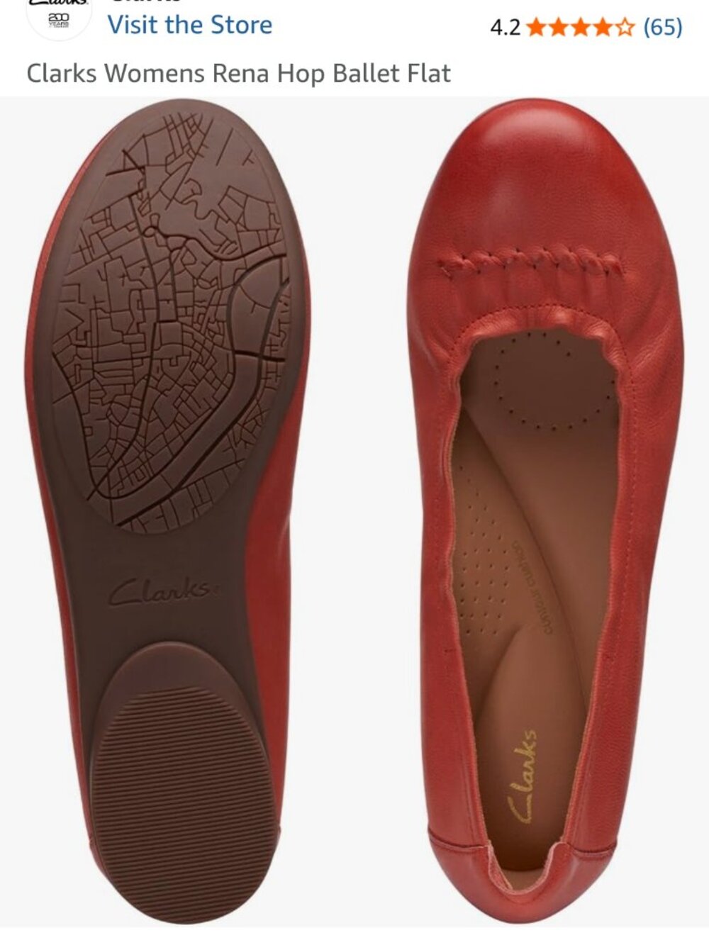 Clarks Womens Rena Hop Ballet Flat